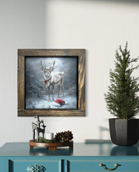 Reindeer With Gold Bell Collar Canvas Print