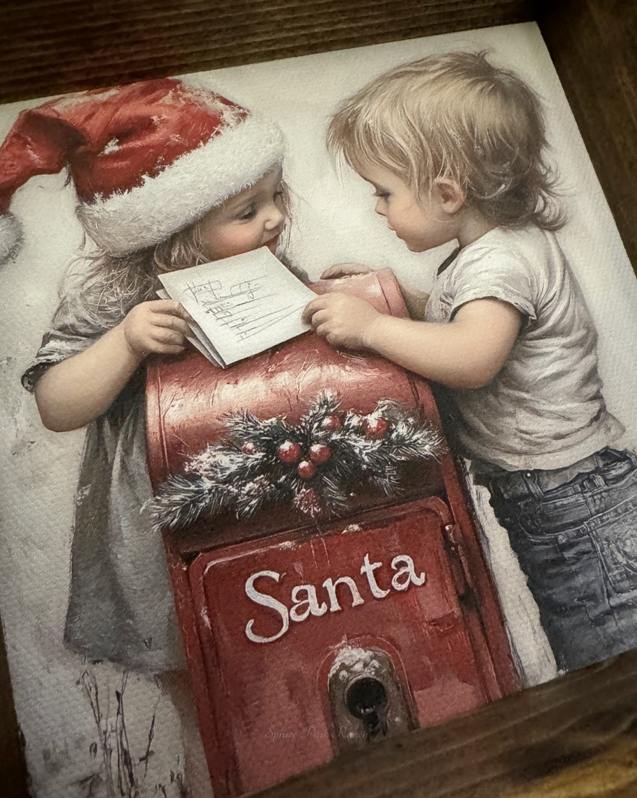 Letters to Santa Canvas Print