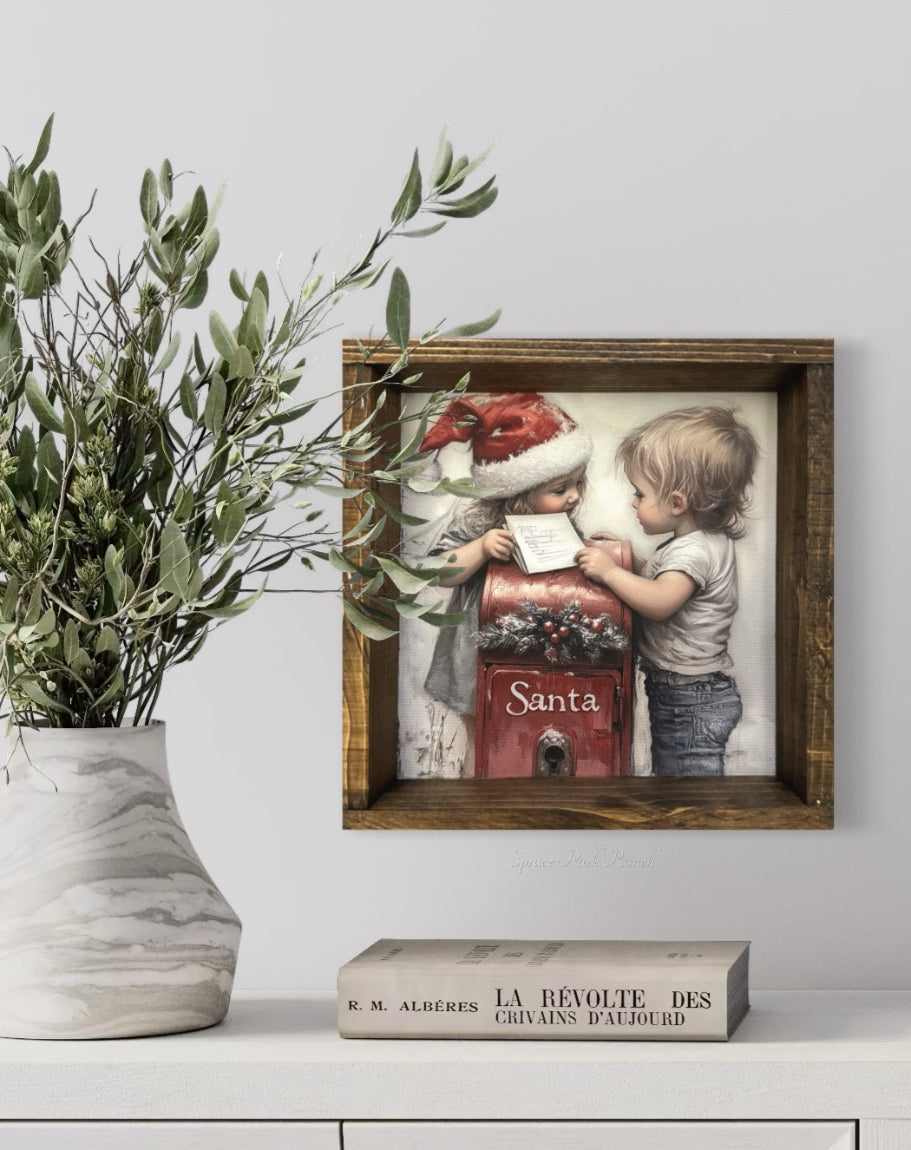 Letters to Santa Canvas Print