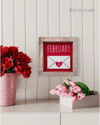 Reversible February and March Wood Sign