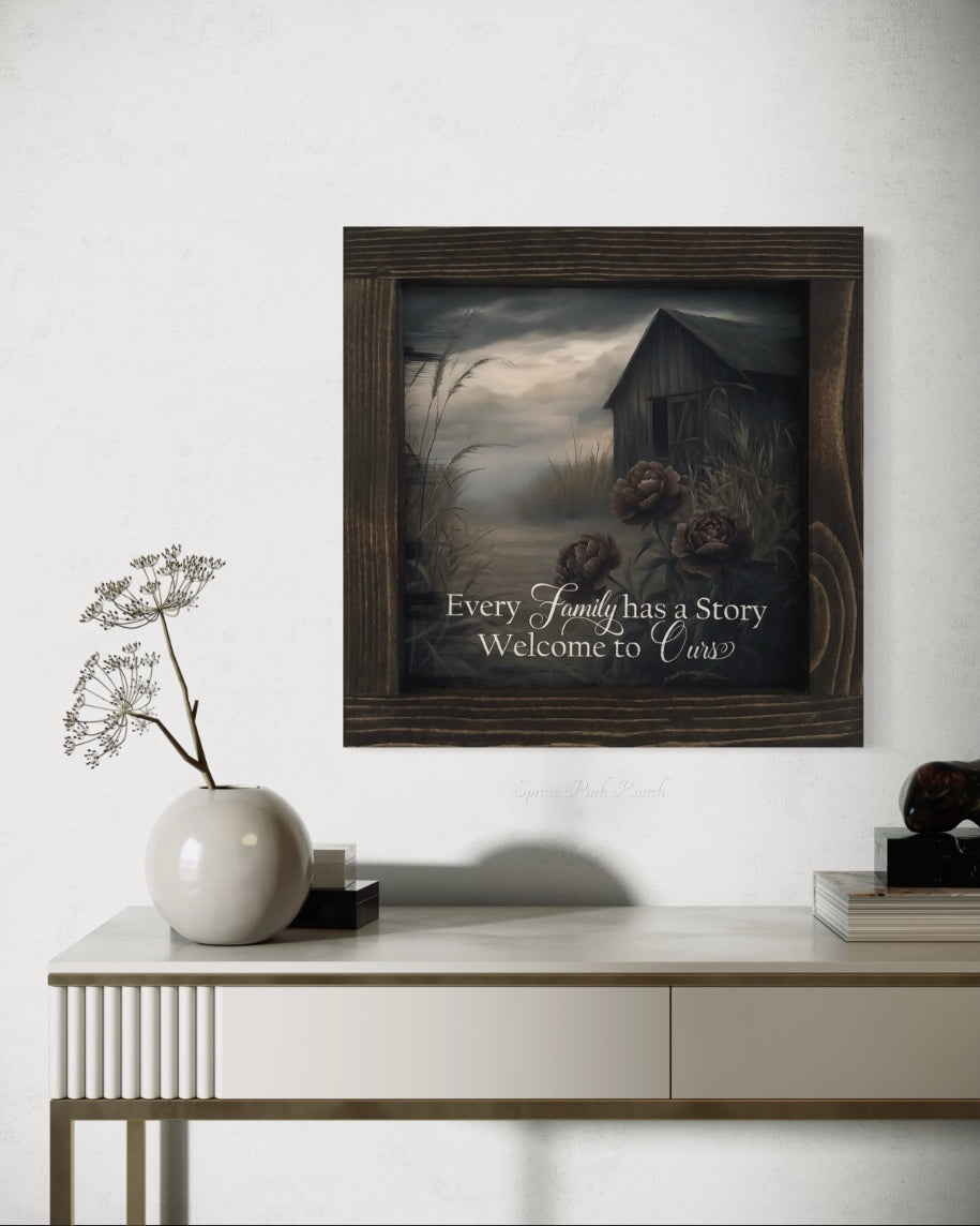 Every Family Has a Story Canvas Print