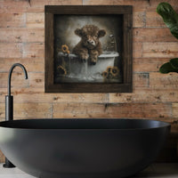 Calf in Sunflower Bath Canvas Print