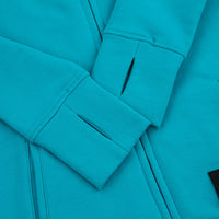 Kora Long Zipup Hoodie Turquoise