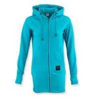 Kora Long Zipup Hoodie Turquoise