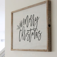 Reversible Merry Christmas and Persian Pattern Wood Sign