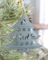 Metal Christmas Deer Cutout Ornaments