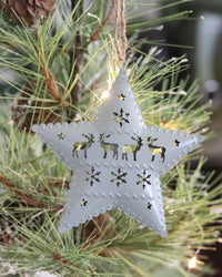 Metal Christmas Deer Cutout Ornaments