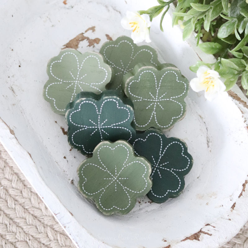 Mini Four Leaf Clover Wood Shapes