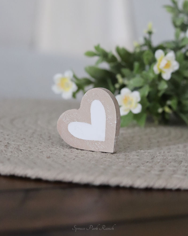 Mini Natural Heart Wood Shape