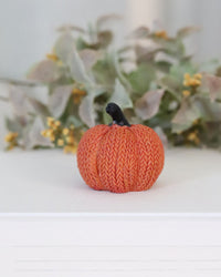 Resin Mini Knit Pumpkin