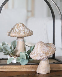 Carved Resin Mushroom