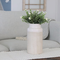 Natural and White Glazed Vase