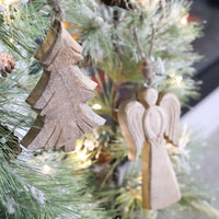 Mango Wood Holiday Ornaments