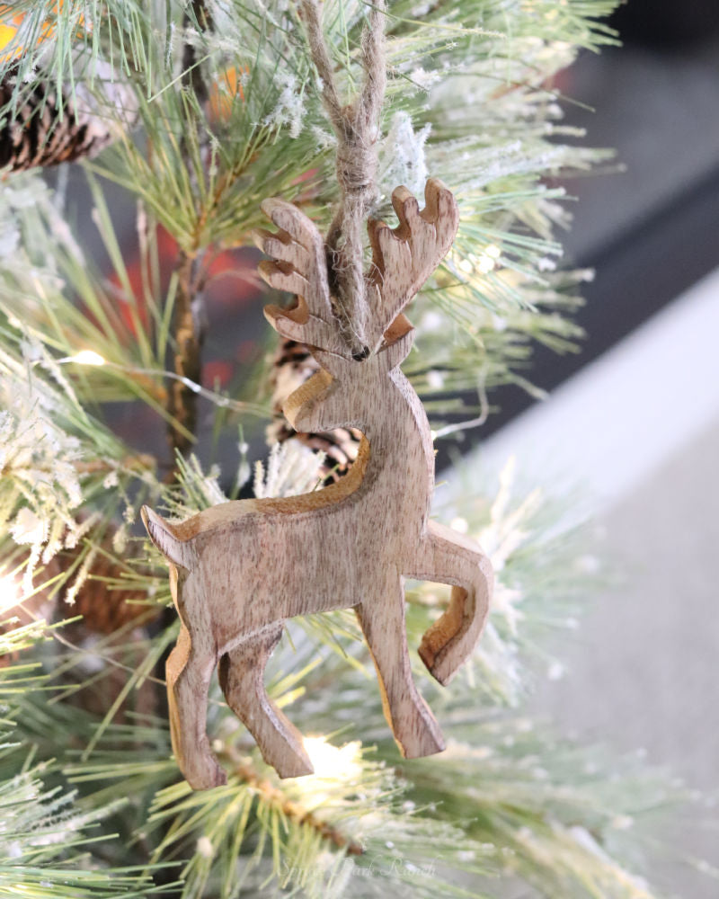 Mango Wood Holiday Ornaments