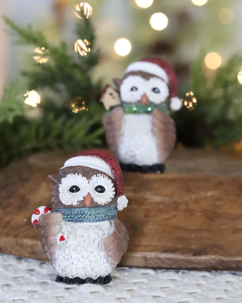 Christmas Owl With Hat