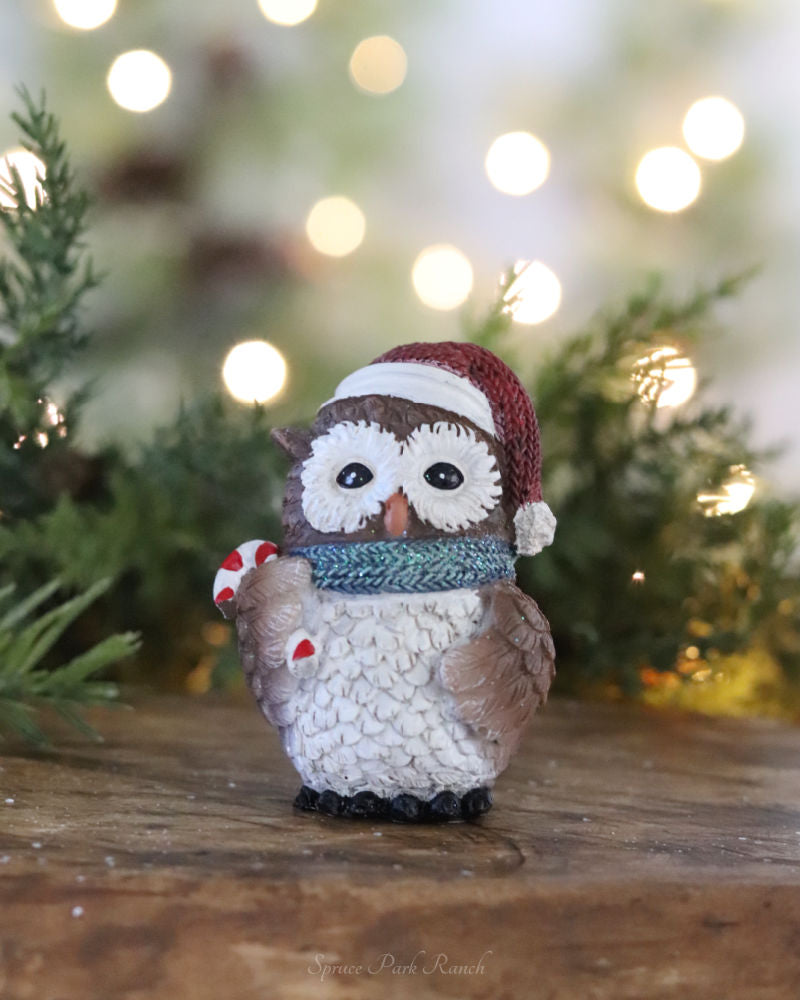 Christmas Owl With Hat