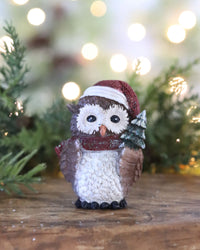 Christmas Owl With Hat