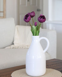 Peony and Tulip Bundle Purple Real Touch 18"