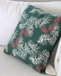 Pinecone Green Pillow