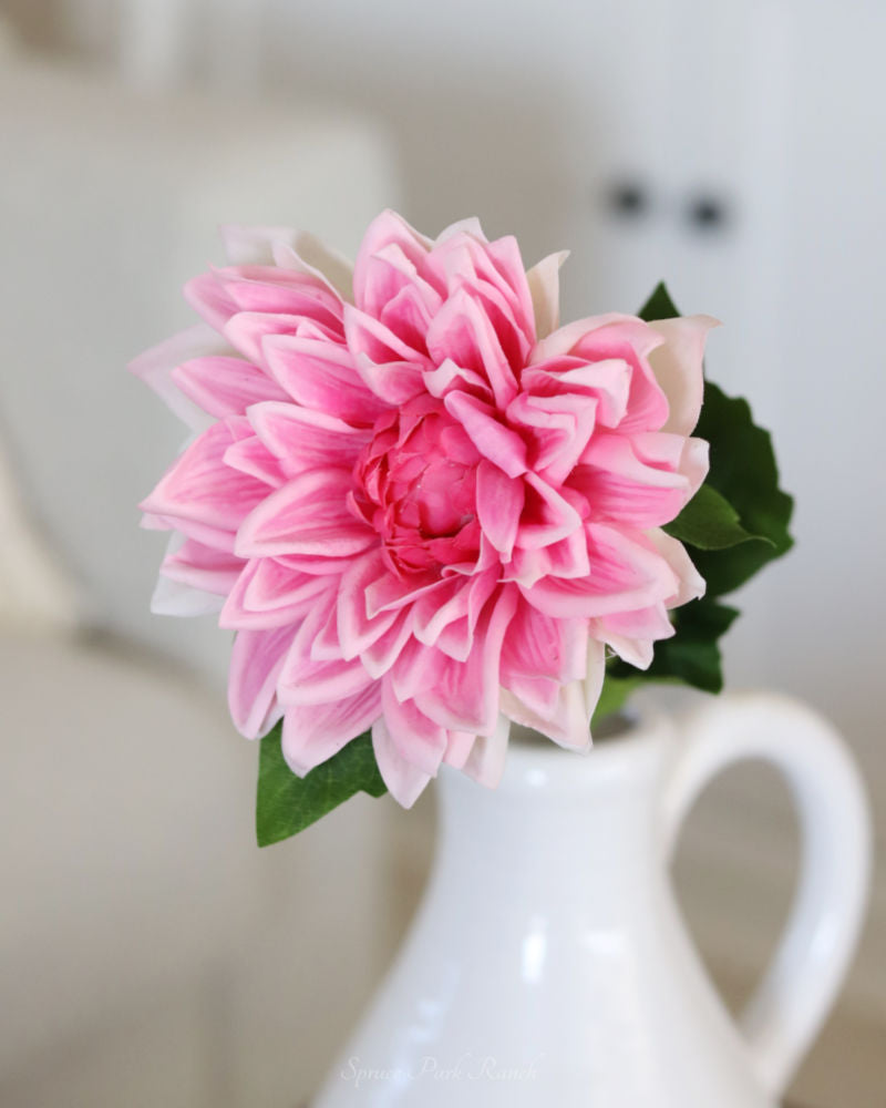 Dahlia Pink Real Touch Stem 21"