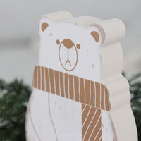 Chunky Wood Polar Bear Sitter