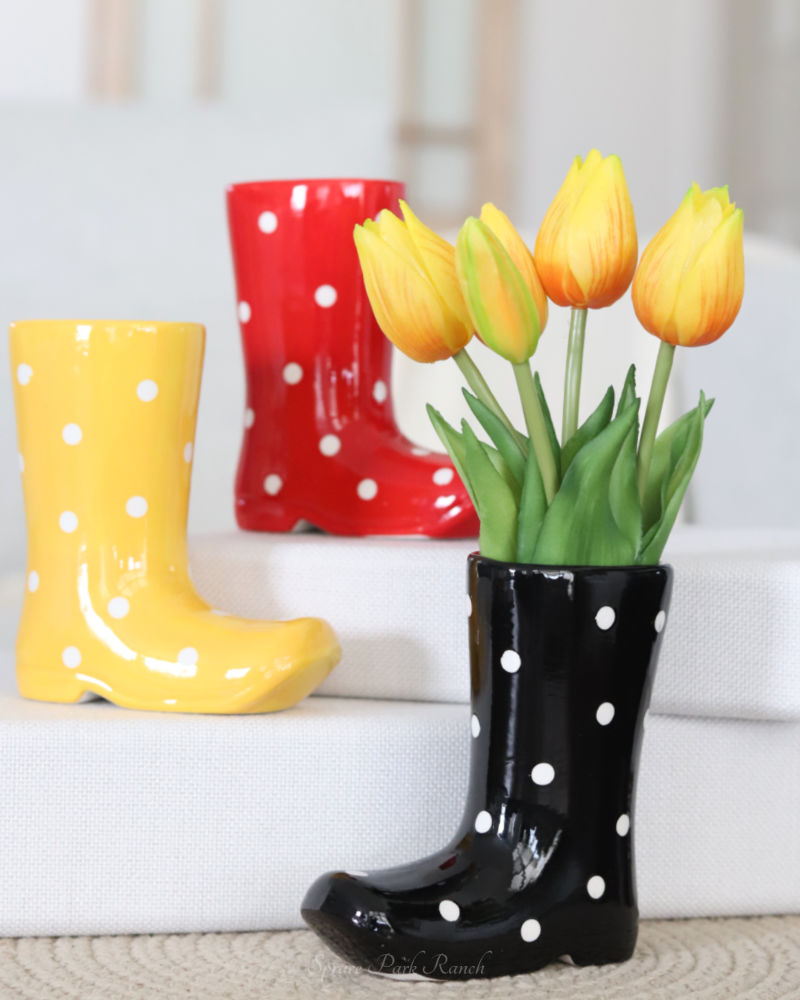 Bud Vase Ceramic Rain Boot