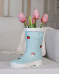 Resin Boot Planter With Fruit Design