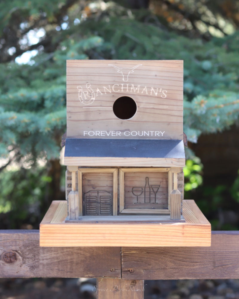 Ranchman's Forever Country Birdhouse White
