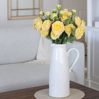 Ranunculus Yellow Triple Bloom Real Touch Stem 24"