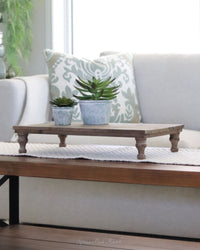 Rustic Rectangular Tray With Legs