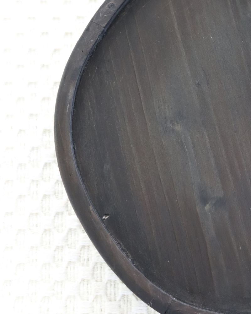 Rustic Wood Round Tray