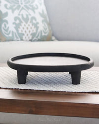 Rustic Wood Round Tray