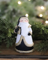 Black and Gold Santa Figurine