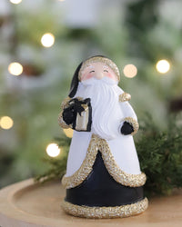 Black and Gold Santa Figurine