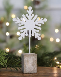 Metal Snowflake Clip Holder