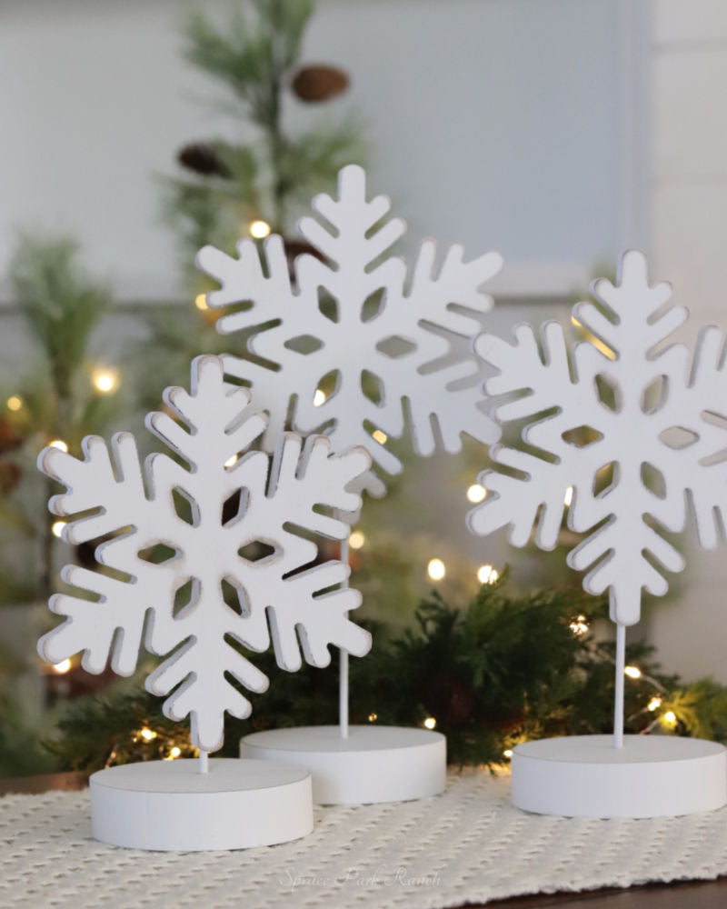 Snowflake Cutout On Stand