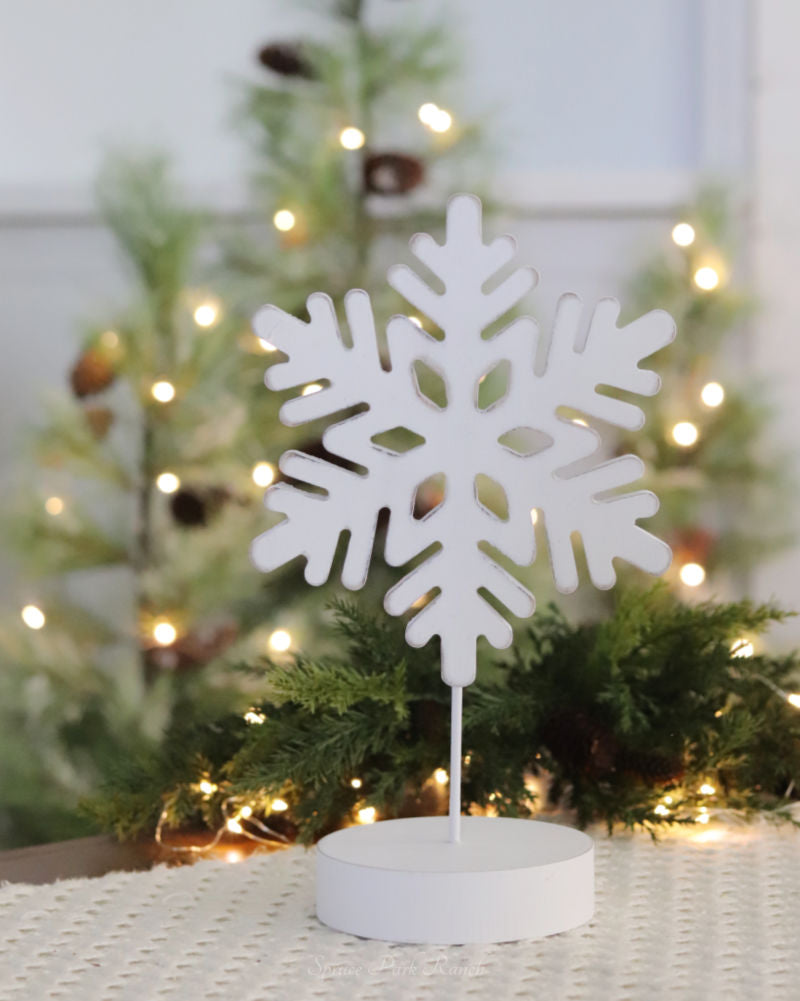 Snowflake Cutout On Stand