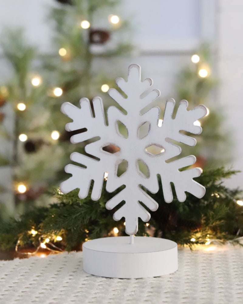 Snowflake Cutout On Stand