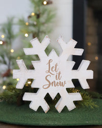 Reversible Engraved  Snowflake Block