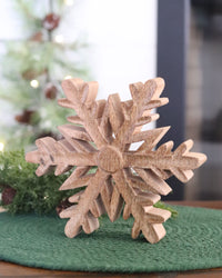 Mango Wood Snowflake Cutout