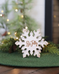 Reversible Engraved  Snowflake Block