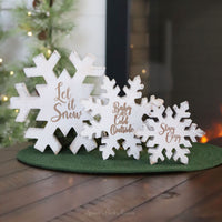 Reversible Engraved  Snowflake Block