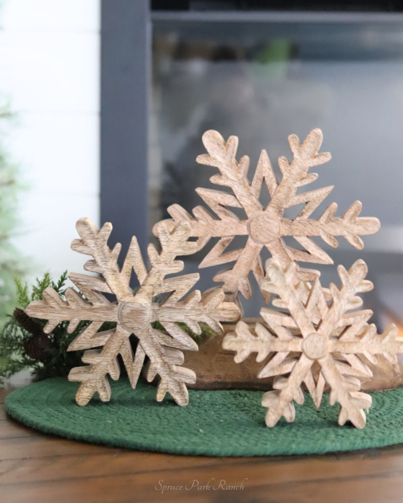 Mango Wood Snowflake Cutout