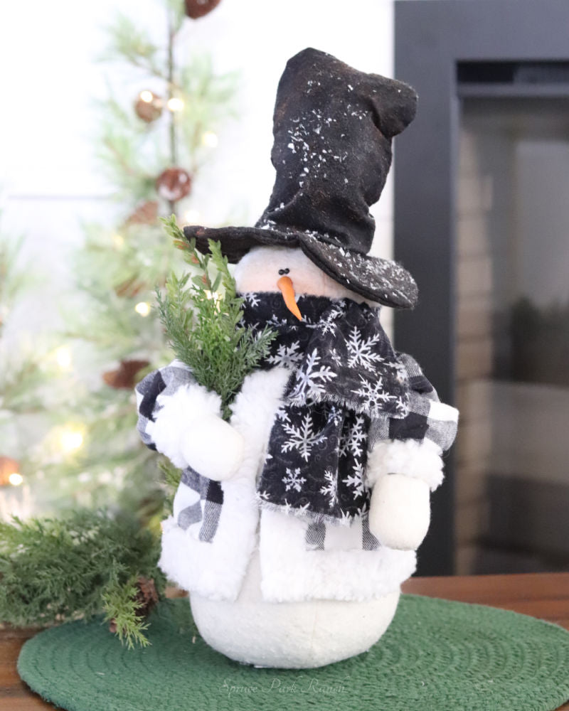 Black and White Jacket Snowman