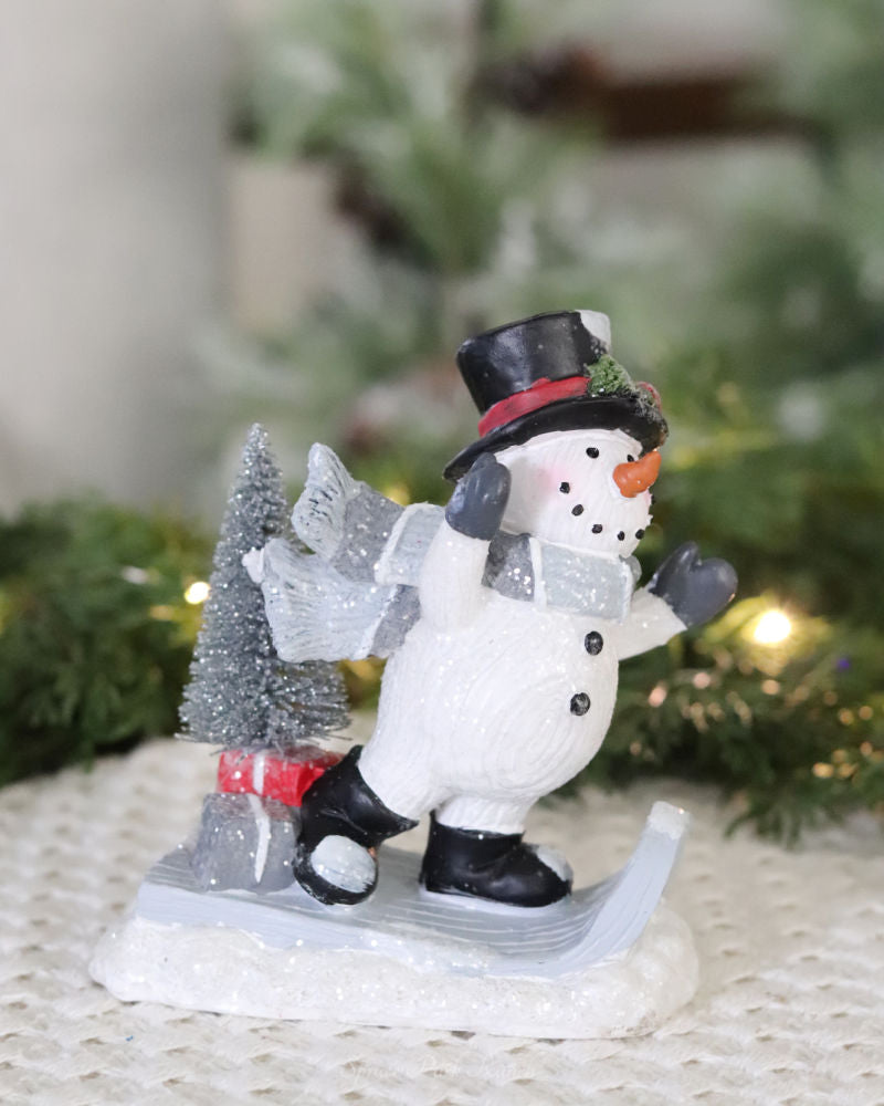 Playful Snowman Figurine