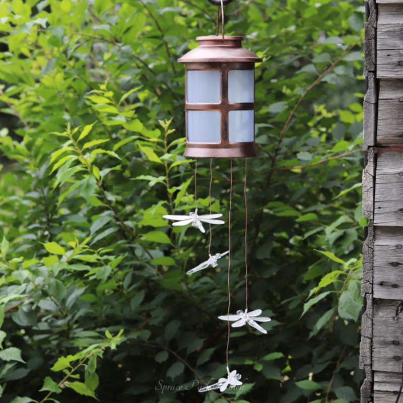 Bronze Dragonfly Solar Hanging Lantern