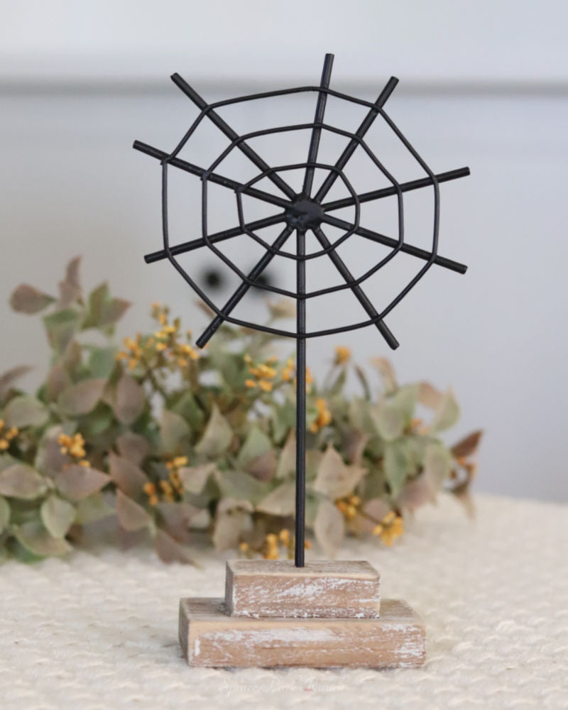 Metal Spider Web On Stand