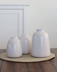 White Stoneware Vase