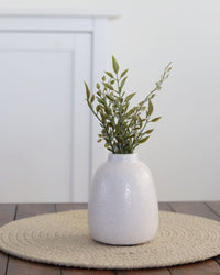 White Stoneware Vase