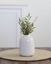 White Stoneware Vase